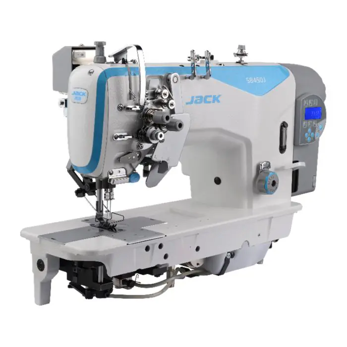 JACK JK-58720J-405E HEAVY TWIN NEEDLE 6.4MM UBT MACHINE COMPLETE