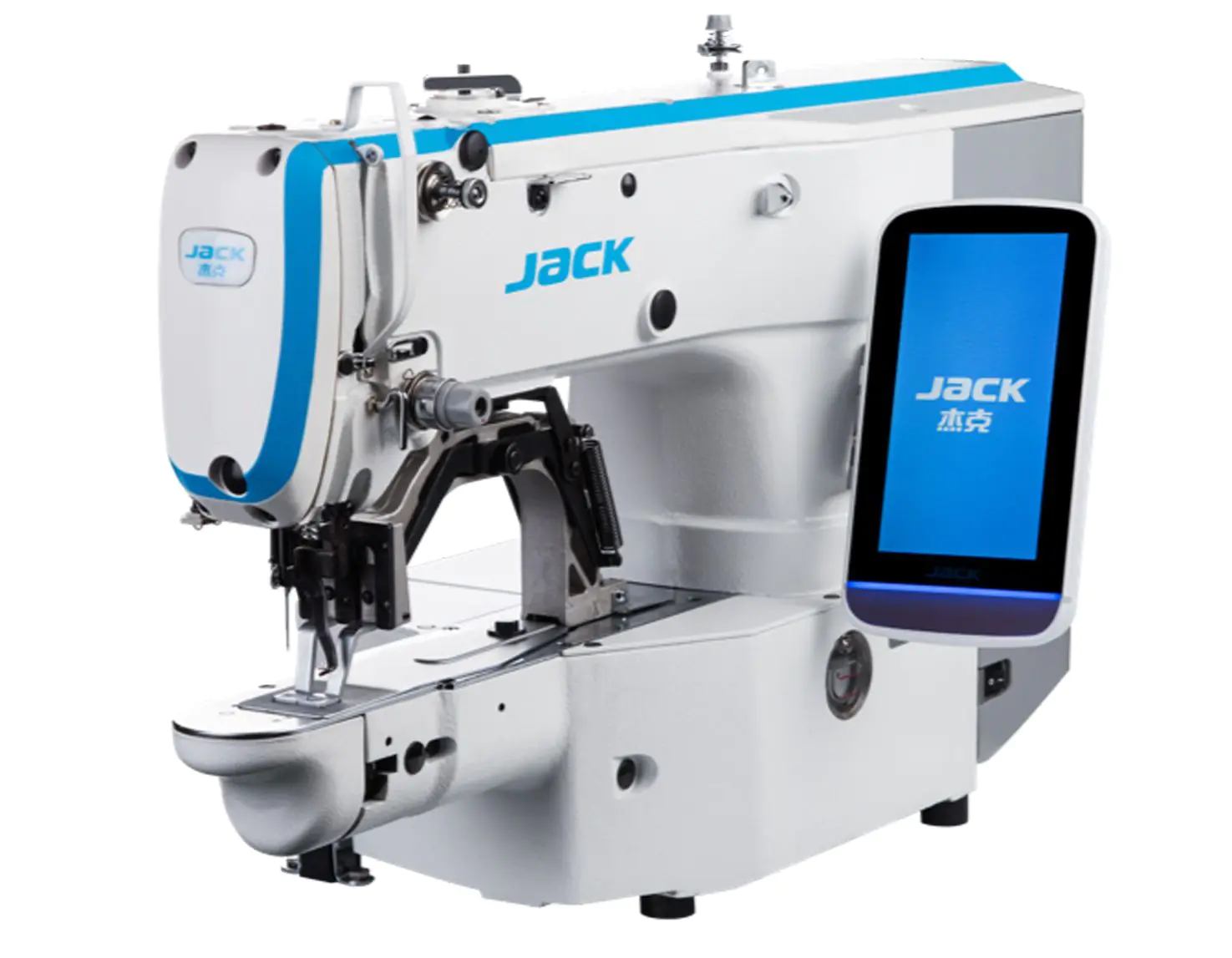 JACK JK-T1900GSK-D MEDIUM-WEIGHT BARTACK & BUTTON STITCH MACHINE