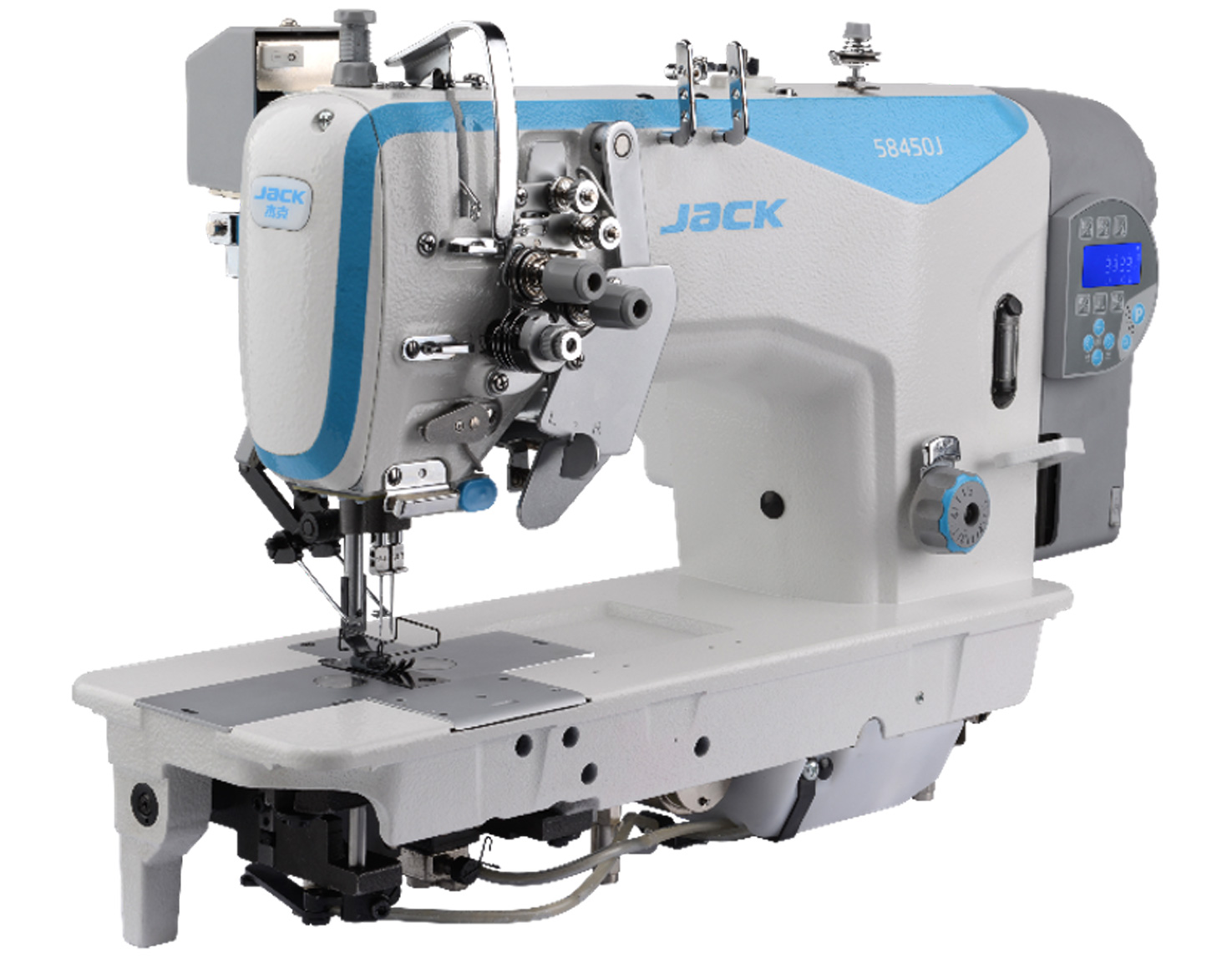 JACK JK-58720J-405E HEAVY TWIN NEEDLE 6.4MM UBT MACHINE COMP| Jack ...