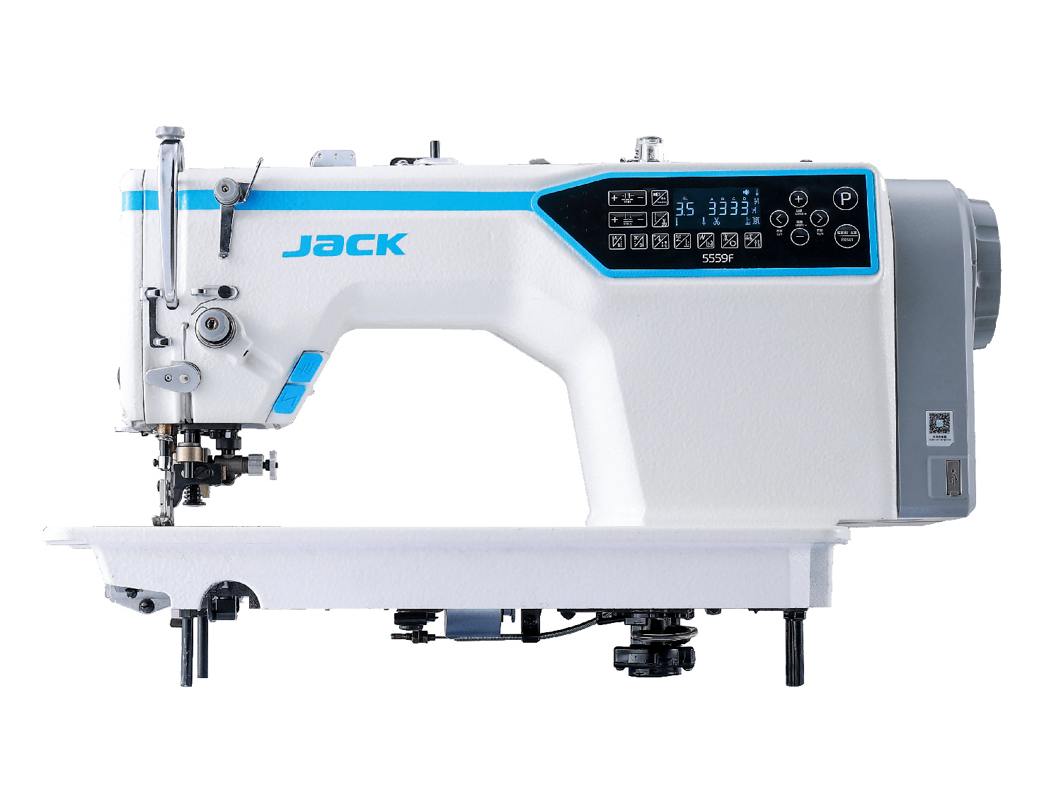 JACK JK-5559F-W 1N 1/8 3.2MM GAUGE EDGE TRIMMING MACHINE WITH AUTO FOOT LIFT