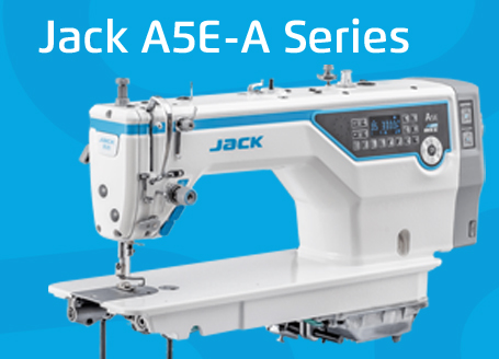 Jack A5E-A - Single Needle Direct Drive Fully Automatic Drop Feed Lockstitch Industrial Sewing Machine